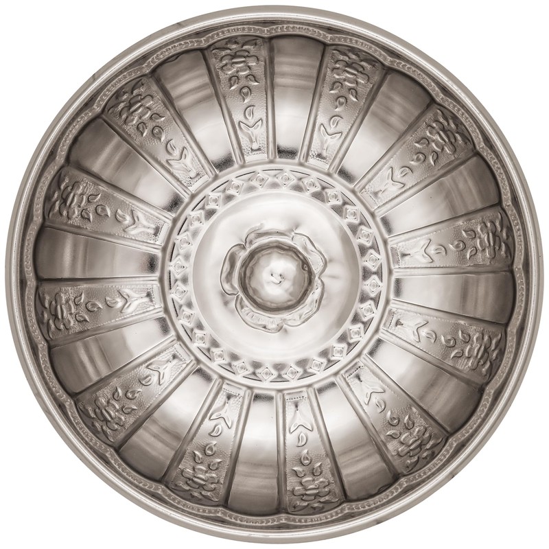 Alisveristime 1.06 Qt Turkish Hammam Bath Bowl, Traditional Metal Construction,