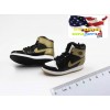 1/6 men black gold sneakers basketball for 12" figure hot