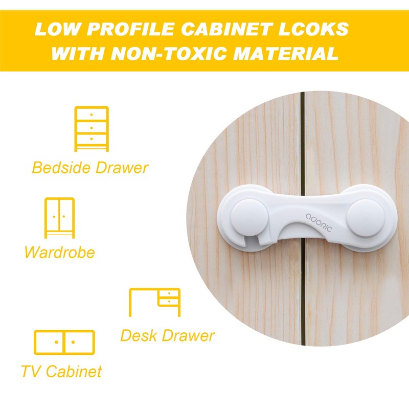 Child Safety Cabinet Locks, Adoric Baby Child Proof Cabinet Kitchen