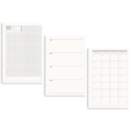 A5 To Do List Refill Paper 3 Pack Binder Inserts 6-Hole Punched Filler Paper Planner Refills, 135 Sheets/270 Pages Refillable Planner Binder Paper for A5 Planner Inserts (A5, Daily & Weekly & Monthly)
