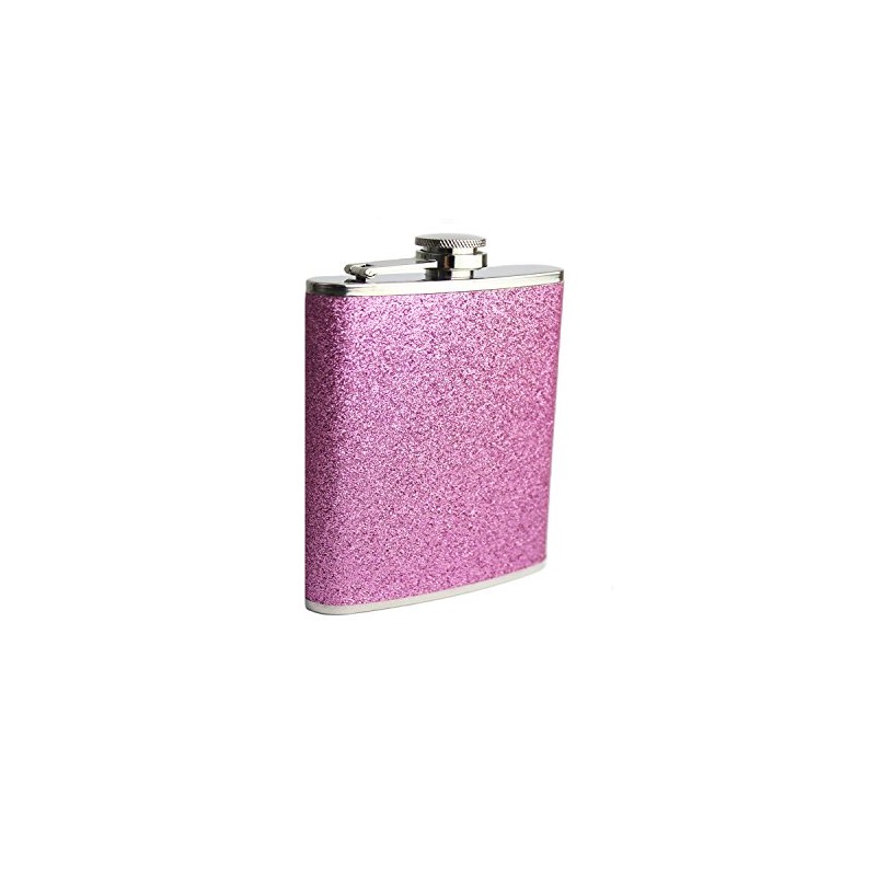 prime homewares 6oz Hip Flask Stainless Steel Plain Glitter (6oz