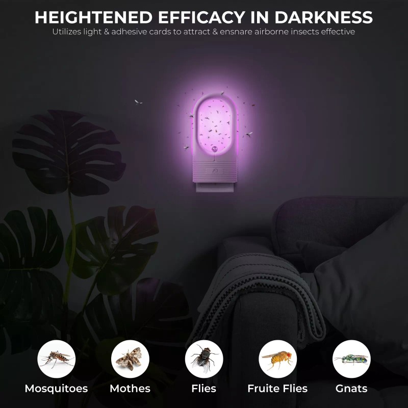 ADDOT Flying Insect Trap 395 nm Wavelength Tech, 5 Sticky