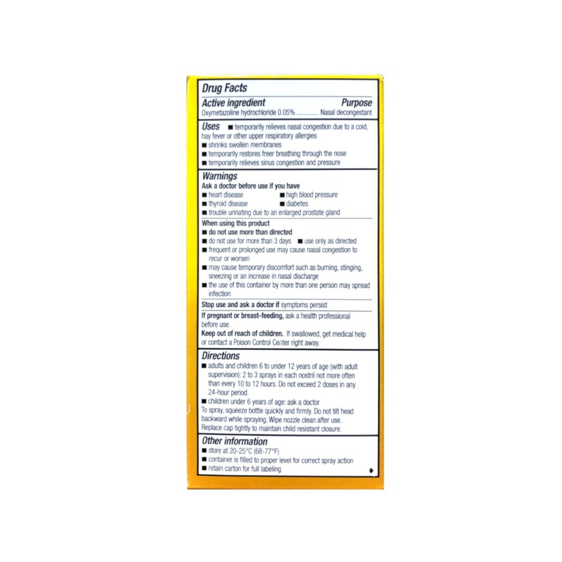 Dristan 12-Hour Nasal Spray 0.50 oz (Pack of 4)