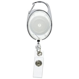 GBC BadgeMates Translucent Carabiner Badge Reel, Clear, 25 Reels per Pack (3748080)
