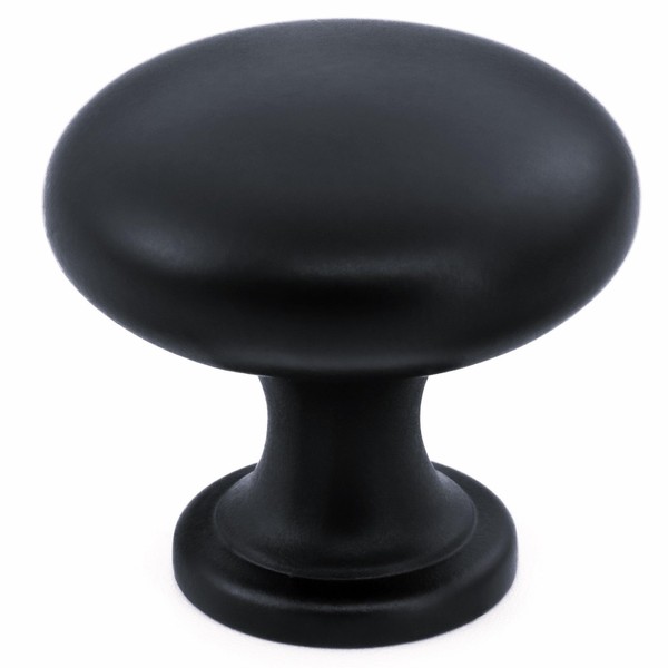 HESTIA HARDWARE 25 Pack | Black Kitchen Round Cabinet Knobs