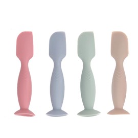 WADY Espátula para Crema de Pañales para bebé, Aplicador de Pasta para Glúteos, Cepillo para Crema de Pañales, Regalos para Baby Shower, Artículos Esenciales para bebé, 4 Uds