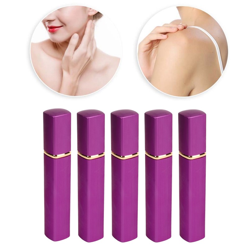 5pcs Travel Spray Bottles Eletrolytic Aluminium 12ml Refillable Perfume Bottles