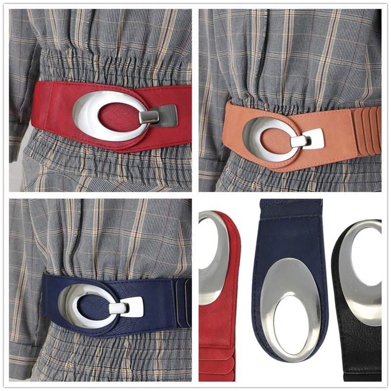 irisaa Wide Women's Elastic Waist Belt, Waist Belt, Stretch Belt