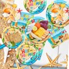 60Pcs Beach Plates and Napkins Set Beach Party Supplies Summer