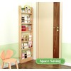 DINFOX 6 Tier Behind The Door Bookshelf, Kids Bookcase Rack