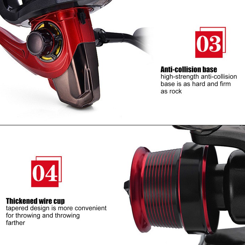 Spinning Reel 13+1 Bearings 5.1:1 Gear Ratio Left Right Interchangeable