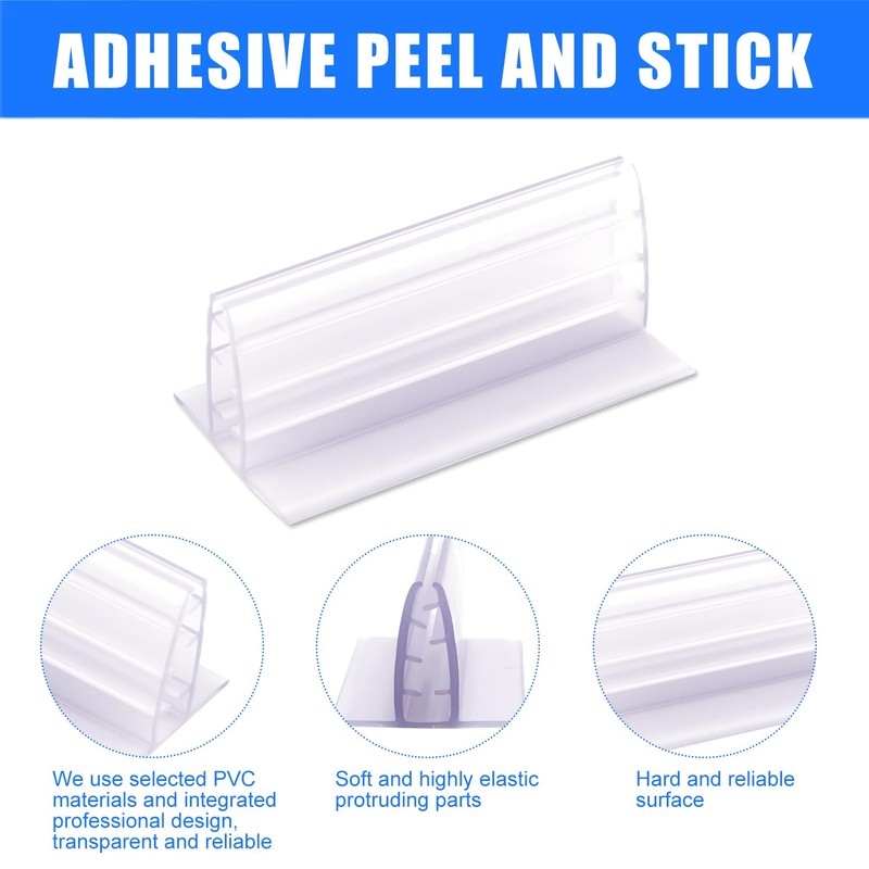 PEUTIER 10pcs Sign Holder, Adhesive Base Sign Holders Multipurpose Sneeze