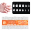 Nivofu 600 Pcs Uñas Postizas Transparentes, Falsas Nail Tips Almendra