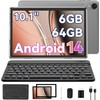 Tablet, 10 inch Android 14 Tablets with Keyboard, 6GB RAM
