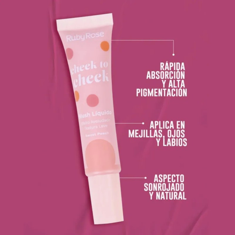 Rubor Liquido Cheek To Cheek Ruby Rose Tono Del Maquillaje