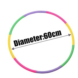 rflaueo 2pcs 8 Sections Hula Hoop Colorful Detachable Tubes Fitness Hula Hoops Easy To Carry Hula Hoops Suitable for Exercise/Fitness/Training/Sports/Swimming/Dance/Testing/Gaming(U236-2)