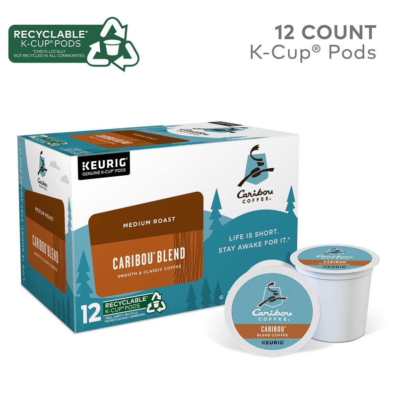 Caribou Coffee Caribou Blend Keurig Single-Serve K-Cup Pod, Medium Roast