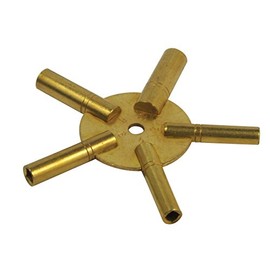 SE 5-in-1 Even Number Brass Clock Winding Key - JT6334