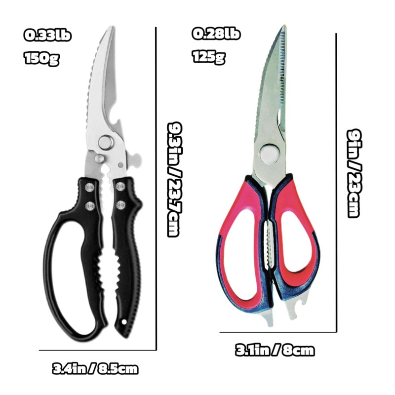 Flioriel 2-Pack Heavy Duty Kitchen Shears - Ultra Sharp All