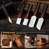 CBHGFEA Leather Skiving Knife, Leather Knife with Smooth Wooden Handle,