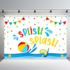 MEHOFOND 7x5ft Beach Ball Birthday Backdrop Summer Pool Party Splish