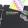 Multicolor Heart Shape Stickers Color Coding Labels - 10 Sheets