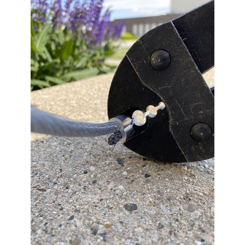 18-IN Swaging Tool, Securing Ferrules and Stops on 1/16 in,