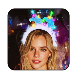 ACEDRE Light Up Animal Headband Glowing Blue Cute Horse Costume Party Hair Accessories for Women