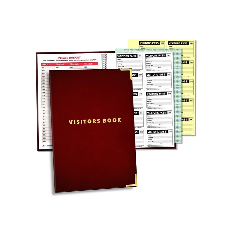GDPR Compliant Business Visitor Book with 100 90 x 60mm