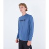 Hurley Men's OAO Surf Shirt Ls Rash Guard, Deep Aqua,