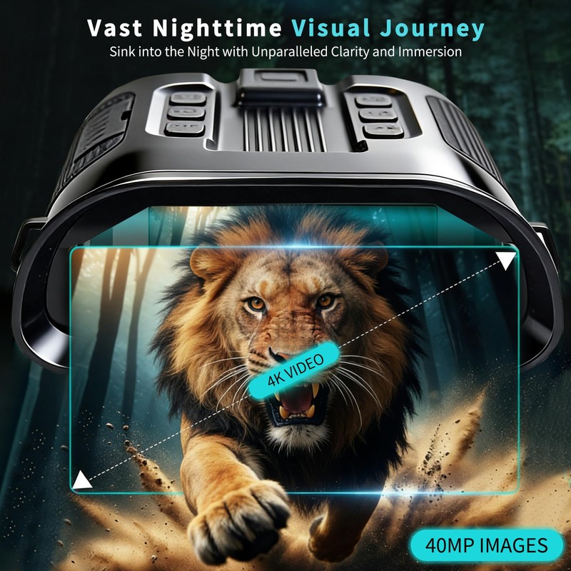 Night Vision Goggles for Adults, 4K Night Vision Binoculars 8X