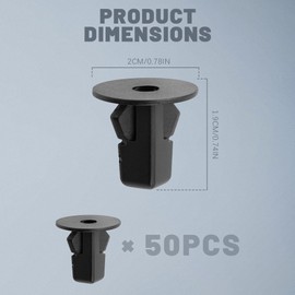 RGOAANC 50PCS Fender Liner Clips, Fender Liner Screw Grommet Compatible with Toyota Lexus 90189-06013 Camry Corolla Highlander Tundra Tacoma Sequoia CT200h ES250 ES300h ES350 GS300 IS300 RX300