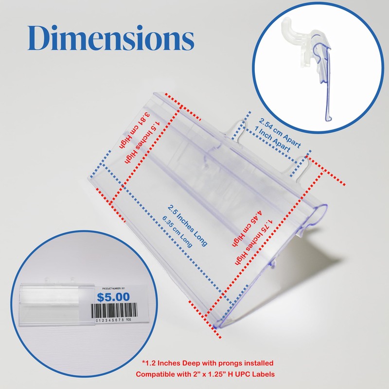 STORE FIXTURES DIRECT Pegboard Label Holder, Scannable UPC Ticket Display