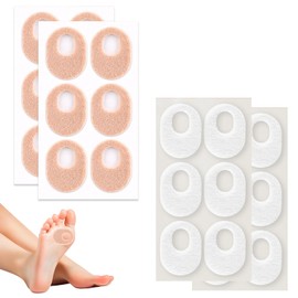 Pack of 24 Corns Plasters, Corns Pressure Protection Rings, Pressure Points Plasters Feet for Blisters Calluses (Oval)