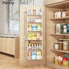 Fovkdcvw Over the Door Pantry Organizer, 6-Tier Pantry Door Organization
