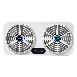 2.4V 5W Car Ventilation Fan USB Interface Portable 3 Speeds Strong Power Air Circulation Dual Exhaust Fan
