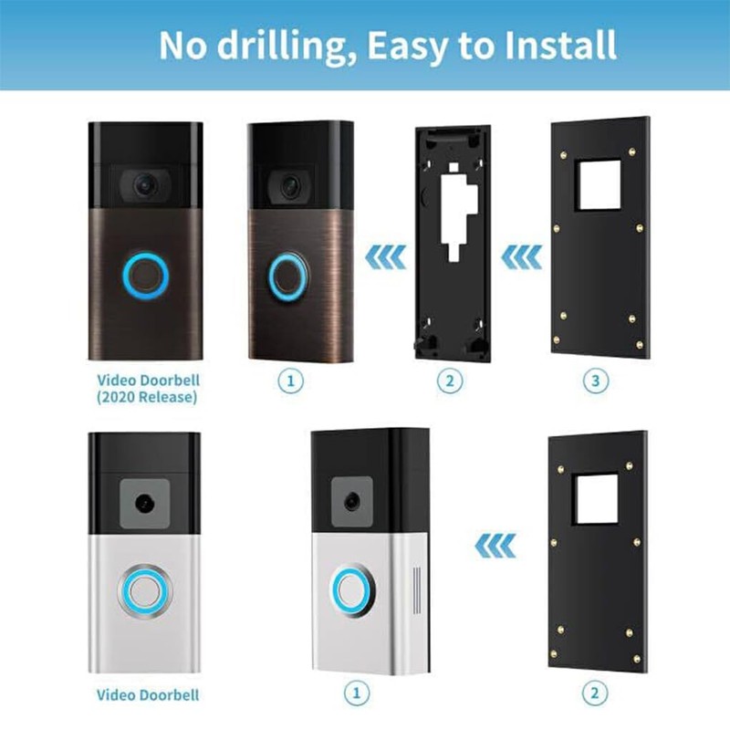SUIOPPYUW Ring Doorbell Mount Holder Renter Friendly No Drill Installation