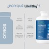 Wellthy Citrato de Magnesio Premium 500 Cápsulas 400mg. 100% Natural,