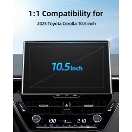 LANGBEAN Anti-Glare Matte 10.5-Inch Screen Protector for 2025 Toyota Corolla (FX/XSE/Hybrid XLE/Hybrid SE) Infotainment Touchscreen, 9H Tempered Glass/Anti-Fingerprint 2025 Corolla Accessories