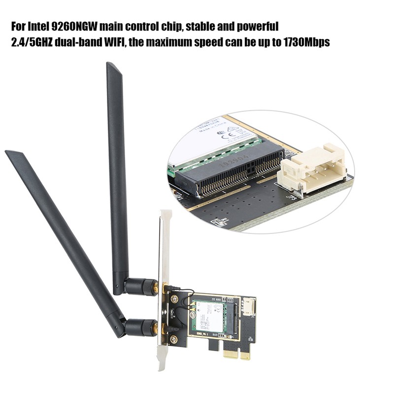 For Intel 9260NGW 1730Mbps PCI E Desktop Wireless Card 2.4g