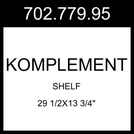 IKEA KOMPLEMENT Shelf White  29 1/2x13 3/4" 702.779.95