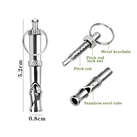 SUBANG 3 Pack Dog Whistle with Metal Necklace Stop Neighbors Dog from Barking Adjustable Ultrasonic Silent Dog Whistle Professional Dog Training Whistles for Dog Daily Training