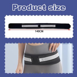 IKOPFLN Pelvic Belt, Hip Belt for Men and Women, Pregnancy Belt, Comfortable Support for Pelvis, Waist, Back and Abdomen, Hip Bandage Belt for Hip Pain, Belly Belt After Birth (140 cm)