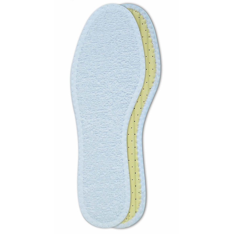 Lenzen 3 Pairs of Terry cloth Barefoot Insoles - White,