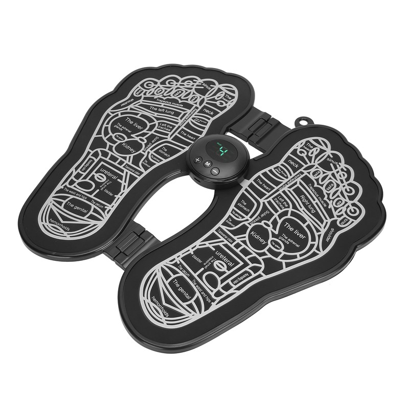 Rechargeable EMS Foot Massage Pad Foldable Adjustable Foot Massager Stimulator