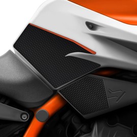HRuizq Gas Tank Protectors for Motorcycle - Fuel Tank Sticker Protector Tank Pad Protector Motorcycle Stickers Compatible with KTM 790 Duke (2018-2024) 890 Duke/R (2020-2024) (Orange+Black)