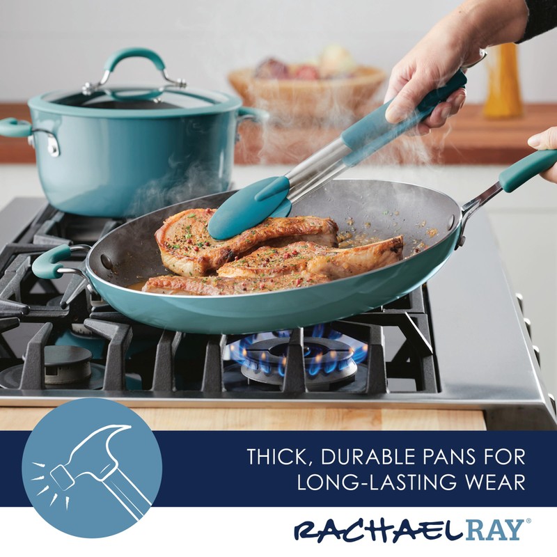 Rachael Ray Cook + Create Nonstick Frying Pan/Skillet with Helper