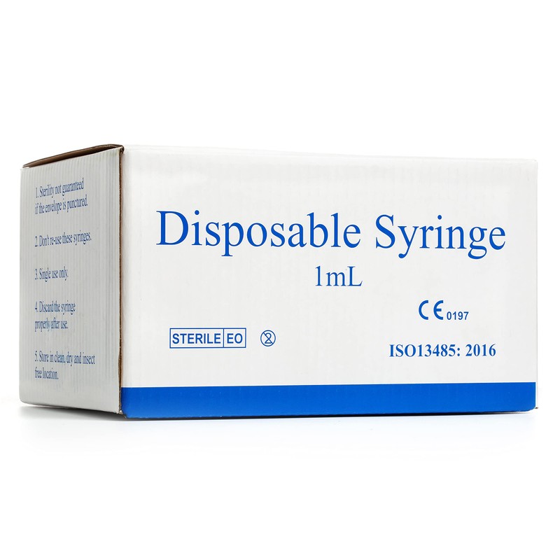 1ml/cc 30G Plastic Multi-Purpose Measuring Tools, Individually Packed (100 Pack)