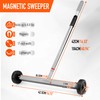 HORUSDY 17-Inch Rolling Magnetic Sweeper with Wheels | Adjustable Handle