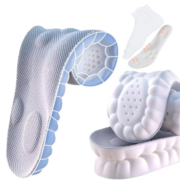 Memory Foam Thermal Insoles| 4D Planter Fasciitis Insole for Flat